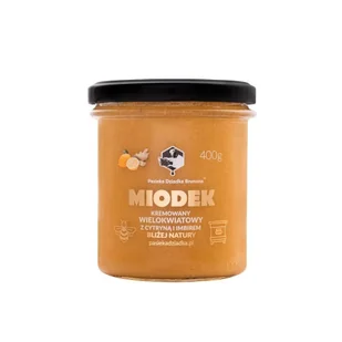 Miodek z cytryną i imbirem 400g Pasieka Dziadka Brunona - Miód - miniaturka - grafika 1