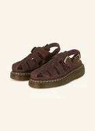 Sandały damskie - Dr. Martens Sandały Na Platformie Wrenlie braun - miniaturka - grafika 1