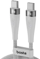 Kable komputerowe i do monitorów - Boste Metalic Ring Series Kabel USB-C do USB-C, szybkie ładowanie, transmisja danych, 60W, 2m, biały - miniaturka - grafika 1