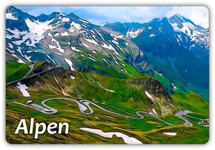 ALPY - Serpentyny - Droga - Magnes na lodówkę - Magnesy - miniaturka - grafika 1