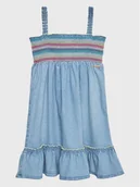 Sukienki i spódniczki dla dziewczynek - Guess Sukienka jeansowa J3GK02 D3JU0 Niebieski Regular Fit - miniaturka - grafika 1