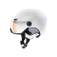 Kaski narciarskie - Kask z przyłbicą szybą Uvex Hlmt 400 Visor Style White Mat 2018 OTG - miniaturka - grafika 1