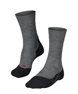 FALKE Mężczyźni Skarpety do wędrówek TK2 Explore Wool M So Oddychający I Szybkoschnący przeciw pęcherzom grube 1 Para, Szary Grey Melange 3020, 42-43 - Skarpetki damskie - miniaturka - grafika 1
