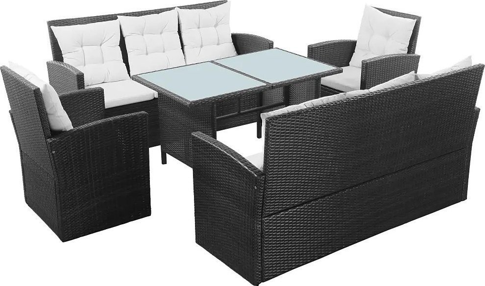 Elior Zestaw czarnych mebli ogrodowych - Andras