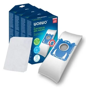16x Worki S-bag Worwo Do Odkurzaczy Electrolux Philips Aeg ELMB01K Filtry - Filtry do odkurzaczy - miniaturka - grafika 1