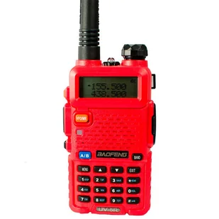 Baofeng UV-5R 5W dwupasmowy radiotelefon (duobander) 2m + 70cm w kolorze czerwonym - Krótkofalówki - miniaturka - grafika 1