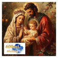 Puzzle - Puzzle Święta Rodzina 600 elem. 42x60cm Boże Narodzenie Jezus Maryja nr 3 - miniaturka - grafika 1