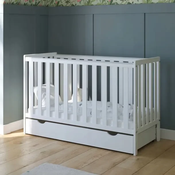 Łóżeczko / tapczanik - 2w1 BAMBI 120x60 z szufladą i barierką