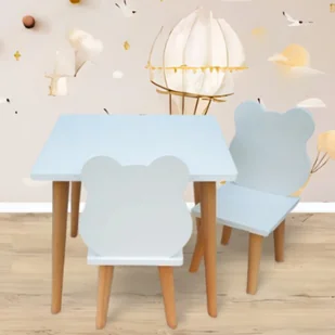 STOLIK I KRZESEŁKA MIŚ - Zestawy mebli dla dzieci - miniaturka - grafika 1