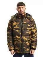 Kurtki męskie - Urban Classics Męska kurtka z kapturem Camo Puffer, wielokolorowy (Woodcamo 00841), XXL - miniaturka - grafika 1