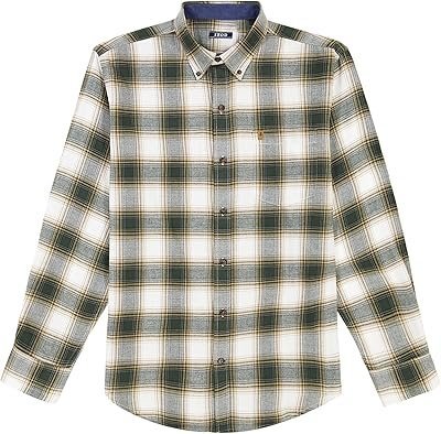 Męska Koszula Izod Men's Newport Oxford Casual Zielony Niebieski r. M