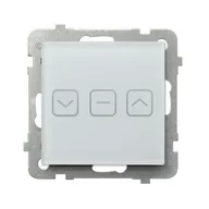 Wyłączniki światła i elektryczne - Wyłącznik dotykowy żaluzjowy SONATA Touch - białe szkło mrożone - miniaturka - grafika 1