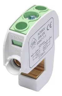 SBB 16 Zacisk izolowany szynowy 86105 zielony SIMBLOCK - Pozostałe akcesoria sieciowe - miniaturka - grafika 1