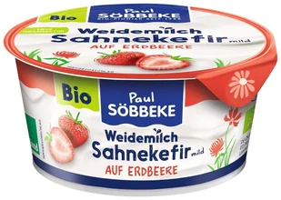 KEFIR KREMOWY Z TRUSKAWKAMI BIO 150 g - SOBBEKE - Kefiry, jogurty, maślanki - miniaturka - grafika 1