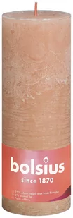 Bolsius Rustic Shine Świeca pieńkowa 190/68 mglisty róż - Świece - miniaturka - grafika 1