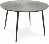 Stoły ogrodowe - Stół ogrodowy okrągły 120 cm Palermo - Szary - miniaturka - grafika 1