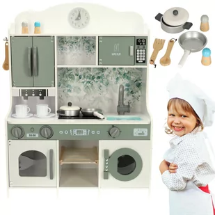 Kuchnia drewniana dla dzieci Ekspres Pralka - Zabawki AGD - miniaturka - grafika 1
