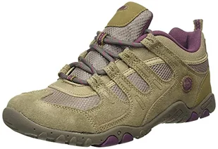 Hi-Tec Damskie buty trekkingowe Quadra Ii, Szary - Lt taupe wino winogronowe - 37 EU - Buty trekkingowe damskie - miniaturka - grafika 1