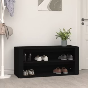 Półka na buty, czarny, 100x35x45 cm - Szafki na buty - miniaturka - grafika 1