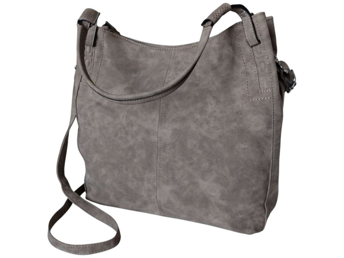 Torebka Damska Zamszowa, Modna Miejska Torba Shopper Na Ramię, Brązowy