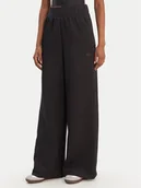 Spodnie sportowe damskie - adidas Spodnie dresowe Off Placed 3-Stripes JX2733 Czarny Wide Leg - miniaturka - grafika 1