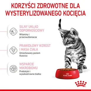 ROYAL CANIN  Kitten Sterilised 2kg + niespodzianka dla kota GRATIS! - Sucha karma dla kotów - miniaturka - grafika 5