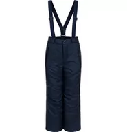 Kurtki i płaszcze dla dziewczynek - Spodnie ocieplane na szelkach dla dziewczynki 9-13 lat, granatowe - miniaturka - grafika 1