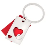 Breloki - Brelok serduszka na prostokącie - miniaturka - grafika 1