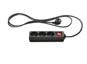 Systemy inteligentnych domów - SILVERCREST® Listwa zasilająca, 3-gniazdowa lub 7-gniazdowa (3 gniazda, Czarny) - miniaturka - grafika 1