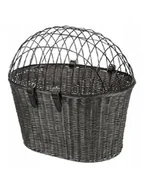 Sprzęt podróżny i transportery dla psów - Kosz na rower z kratką, 44x34x41cm, antracyt - kosz dla kota lub psa - miniaturka - grafika 1