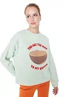 Bluzy damskie - Trendyol Damska bluza TWOAW23SW00734/miętowa, L, Miętowy - miniaturka - grafika 1