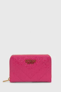 Portfele - Guess portfel damski kolor różowy - grafika 1