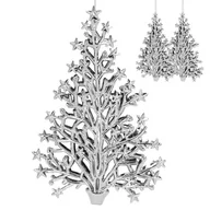 Bombki - Zawieszki choinkowe 2 szt. choinka srebrna - miniaturka - grafika 1