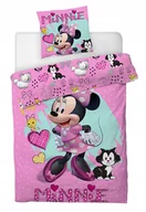 Pościel dla dzieci - Różowa Pościel Minnie Pościel Myszka Minnie I Kot Figaro 140x200 - miniaturka - grafika 1