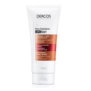 VICHY Vichy dercos kera solutions maska 2-minutowa odbudowująca do włosów zniszczonych i suchych 200ml - Maski do włosów - miniaturka - grafika 1