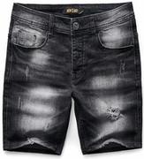 Spodenki męskie - Spodenki męskie czarne jeansowe Recea - miniaturka - grafika 1