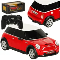 Zabawki zdalnie sterowane - Samochód zdalnie sterowany Rastar 15000 MINI COOPERS 1:27 czerowny - miniaturka - grafika 1