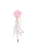 Zabawy w naśladowanie dorosłych - Różdżka z tiulowym pomponem i wstążkami Marjorie różowa - miniaturka - grafika 1