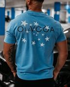 Koszulki męskie - T-shirt męski OLAVOGA GALAXY 2024 błękitny M - Fashionplace - miniaturka - grafika 1