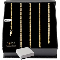 Naszyjniki męskie - Złoty Łańcuszek Naszyjnik Męski Splot Królewski 65cm/2mm Próba 925 +gratisy - miniaturka - grafika 1