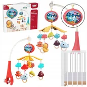 Karuzele dla niemowląt - KARUZELA DO ŁÓŻECZKA Z PROJEKTOREM CZERWONA - miniaturka - grafika 1