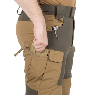 Helikon - Spodnie outdoorowe Hybrid Outback Pants - DuraCanvas - Coyote / Czarne - SP-HOP-DC-1101A - Odzież taktyczna i umundurowanie - miniaturka - grafika 6
