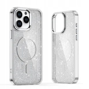 Etui brokatowe Glitter Case z MagSafe na Samsung Galaxy A56 5G - białe - Etui i futerały do telefonów - miniaturka - grafika 1