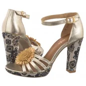 Sandały damskie - Sandały Złote 06620-25/00/5 (MA1239-b) Maciejka - miniaturka - grafika 1