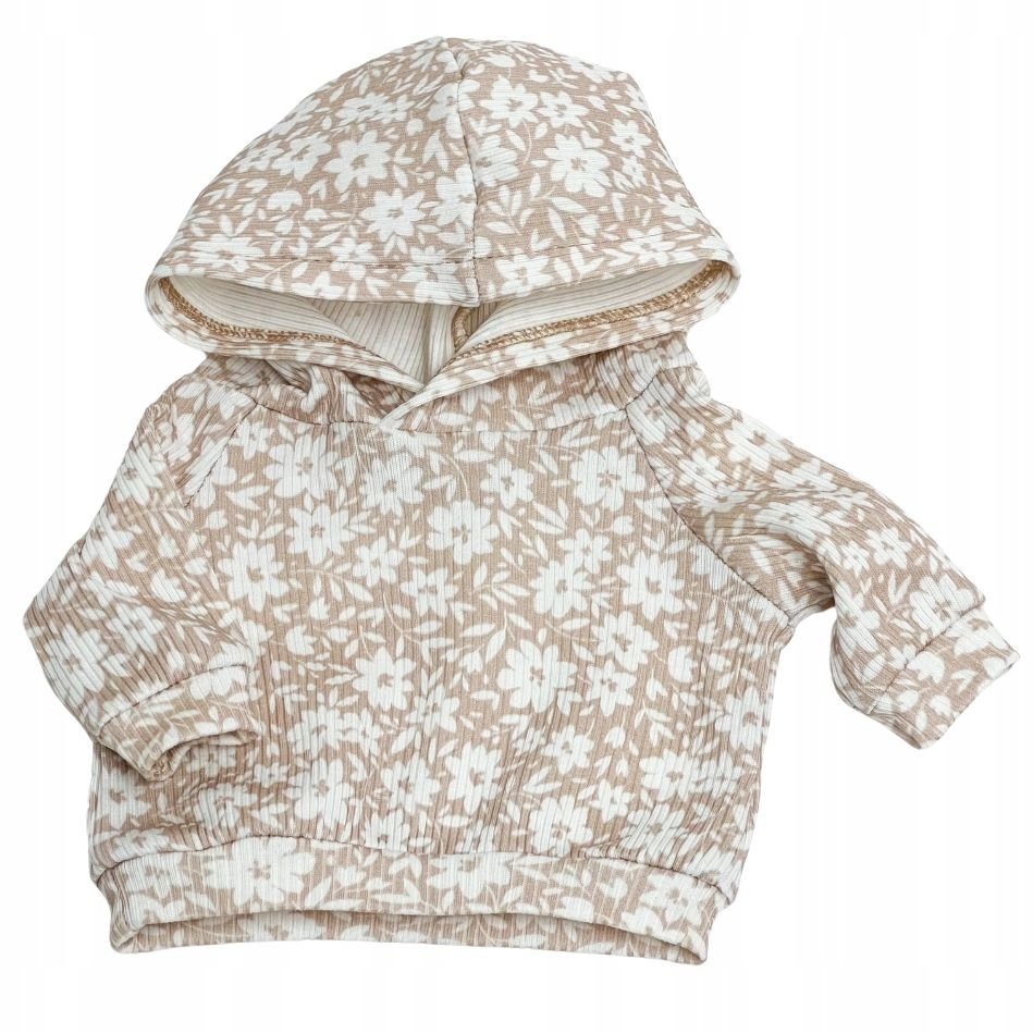Ubranka dla lalki Miniland 38cm i Paola Reina,dres piaskowy Bluza w kwiatki