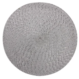 Uniglob Uniglob Podkładka stołowa Migro srebrna śr 38 cm - Obrusy i serwetki - miniaturka - grafika 1