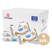 Chusteczki nawilżane - Zestaw - Chusteczki nawilżane Opharm Baby Wipes Sweet Almond 4x64 szt - miniaturka - grafika 1