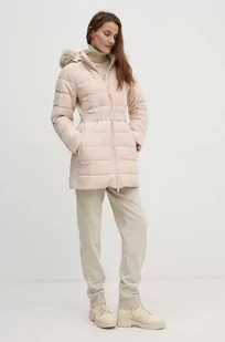 Calvin Klein kurtka damska kolor beżowy zimowa K20K207726 - Kurtki damskie - miniaturka - grafika 1