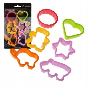 Foremki plastikowe do wykrawania ciastek 6 sztuk - Formy do ciast - miniaturka - grafika 1