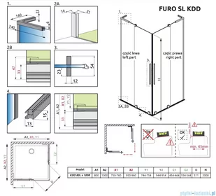 Radaway Furo SL Brushed GunMetal KDD kabina 80x100cm szczotkowany grafit 10305080-92-01L/10305100-92-01R - Kabiny prysznicowe Radaway Furo SL Brushed GunMetal KDD kabina 80x100cm szczotkowany grafit 10305080-92-01L/10305100-92-01R - Kabiny prysznicowe - miniaturka - grafika 2
